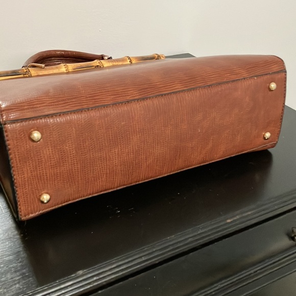 Satchel purse with bamboo detail - Picture 4 of 7